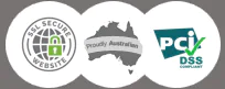 three certificates showing that simplyEstate.com.au is a secure website using secure payment gateways and is proudly australian